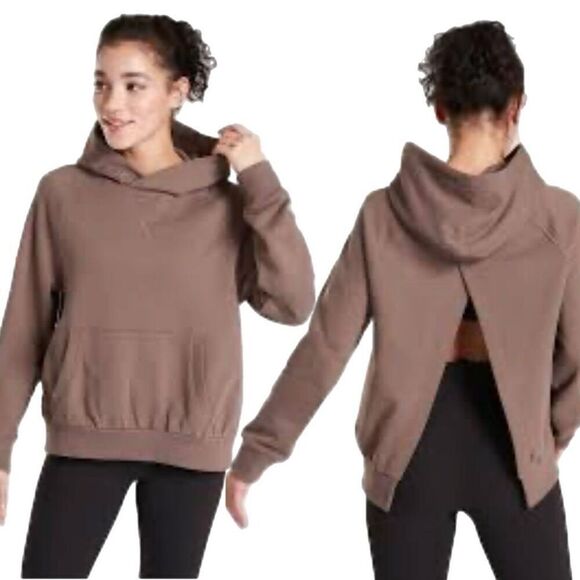 Athleta Moonrise Hoodie Sweatshirt in Mineral Brown - Picture 1 of 5